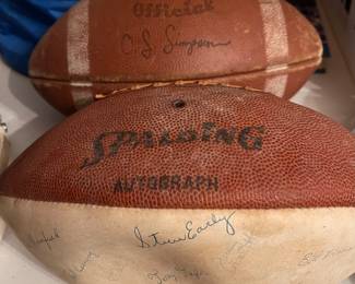 OJ Simpson & Autographed Football