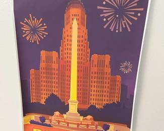 61 Buffalo Vintage City Hall Travel Wall Hangingmin