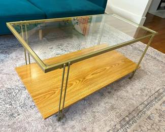 61 Modern GlassTop 2Tier Coffee Tablemin