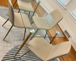 61 Modern GlassTop Dining Table min