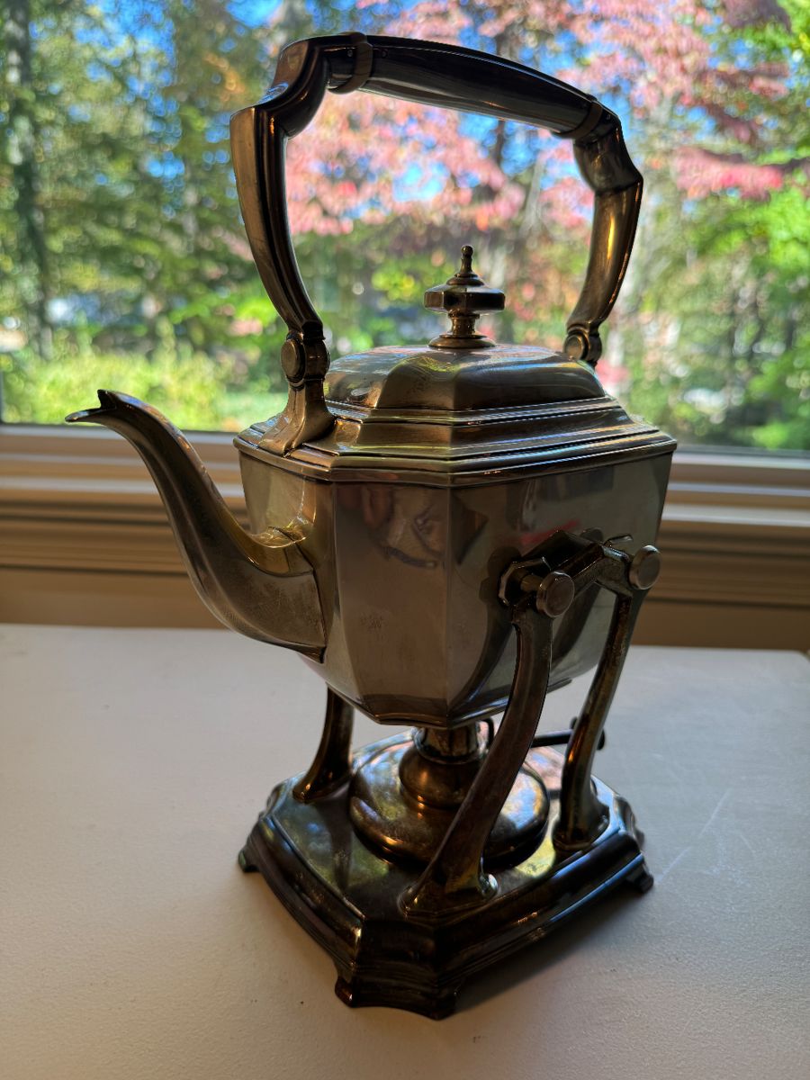 Tiffany & Co. Sterling Silver Monogrammed Hot Water Kettle (3pc - 1659gms)
