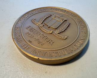 J.Edgar Hoover U.S. Mint bronze large Medallion (Back)