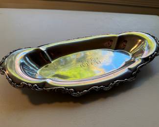 Sterling Silver Monogrammed Bread Plate (242gms)