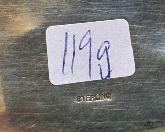 Sterling Silver Monogrammed Bread Tray (119gms)