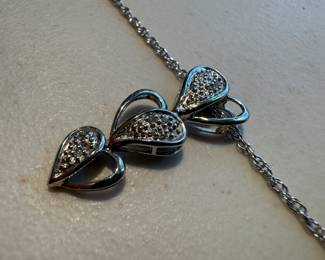Sterling Silver Necklace with Sterling Silver Heart Pendant