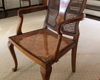1 of a pair of antique English chairs