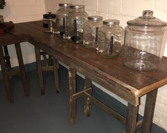 Antique work or basement tables