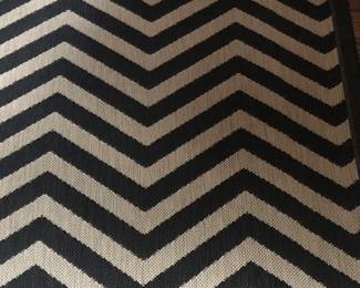 Flat weave chevron dining room rug 
