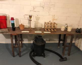 Antique work or basement tables