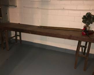 Antique work or basement tables