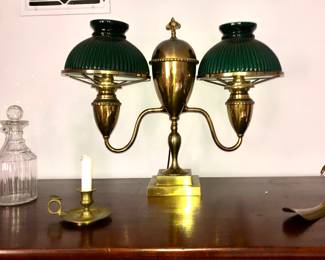 Fine Antique double student lamp 