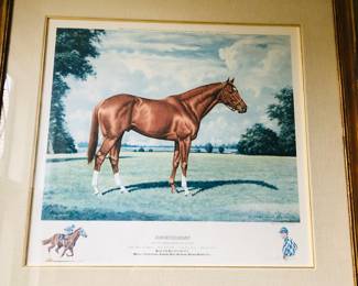 Richard Stone Reeves signed Secretariat equestrian lithograph 