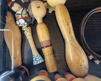 Vintage Japanese wood dolls 
