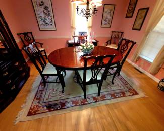 Beautiful Vintage Cherry Table 6 Chairs 2 extentions