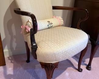 Cherry arm chair Queen Anne style