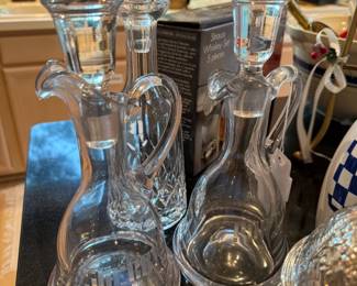 Sherry and port decanter set