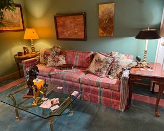 Striped sofa
