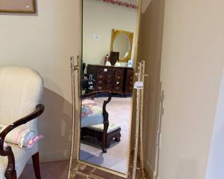 Hollywood Regency style cheval mirror