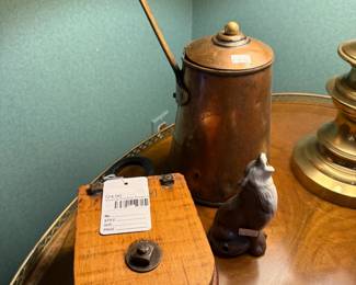 Antique Starline tackle pulley, Brass lamp