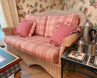 Hand-painted storage bench