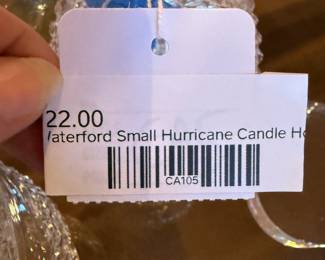 Waterford small hurricane candle holder