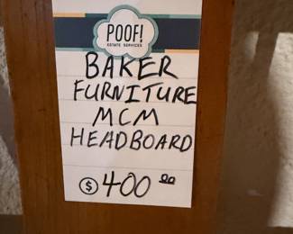 Baker furniture mcm headboard