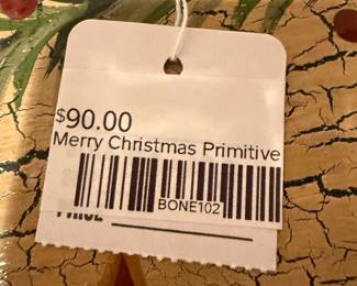 Merry Christmas primitive bench