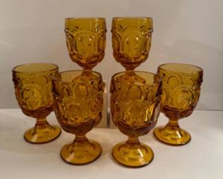 29 LESmithMoonandStarsAmberWaterGoblets