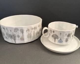 42 RosenthalWinterJourneyVegetableBowlGravyBoat