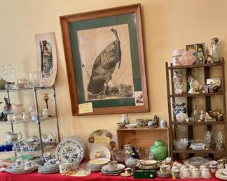 Audubon turkey reproduction, hand colored