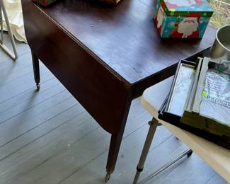 Walnut drop leaf table