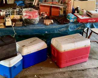 Outdoor stuff, ice chest