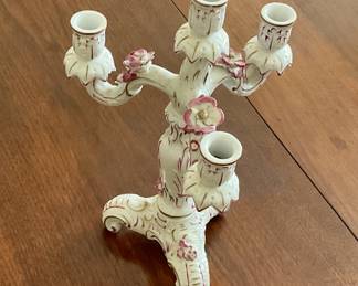 Four branch porcelain candlestick