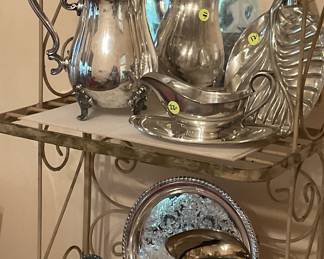 Silver plater serving pieces 