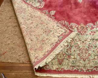 Persian Kerman rug, showing back