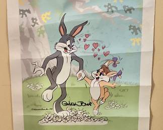Children’s hospital bugs bunny poster signed and numbered