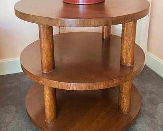 Signed Barbara Barry Collection 3 Tier Table by Baker