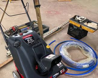 Troy-Bilt Snow Blower next to PEX Tubing