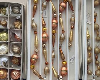Neiman Marcus Ornaments and garland