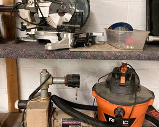 Kobalt 10" Sliding Miter Saw, Sears Water Pump & Ridig Shop Vac