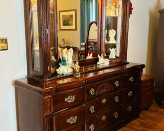 Long dresser with removable mirrored top by Vaughn-Bassett Furniture...