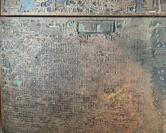 Original Rand McNally Washington Printing Plate