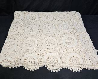 Hand Crocheted Sunburst Bedspread