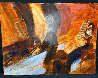 Abstract Oil on canvas by KJ Edwards