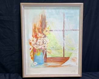 Signed E. Meyer Handpainted Oil on Canvas