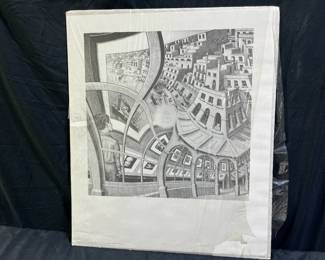 M.C. Escher Print, Print Gallery 1956