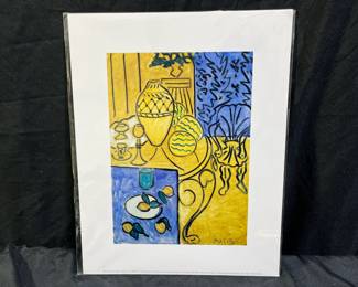 Print of Matisse's Interior in Yellow