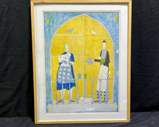 Anora Spence "tea on the Balcony" Framed Poster
