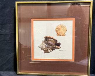 Signed Paul Brent Seashell Watercolor