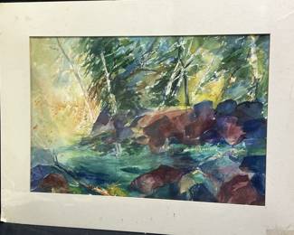 Watercolor "River" by A.S. Johnson